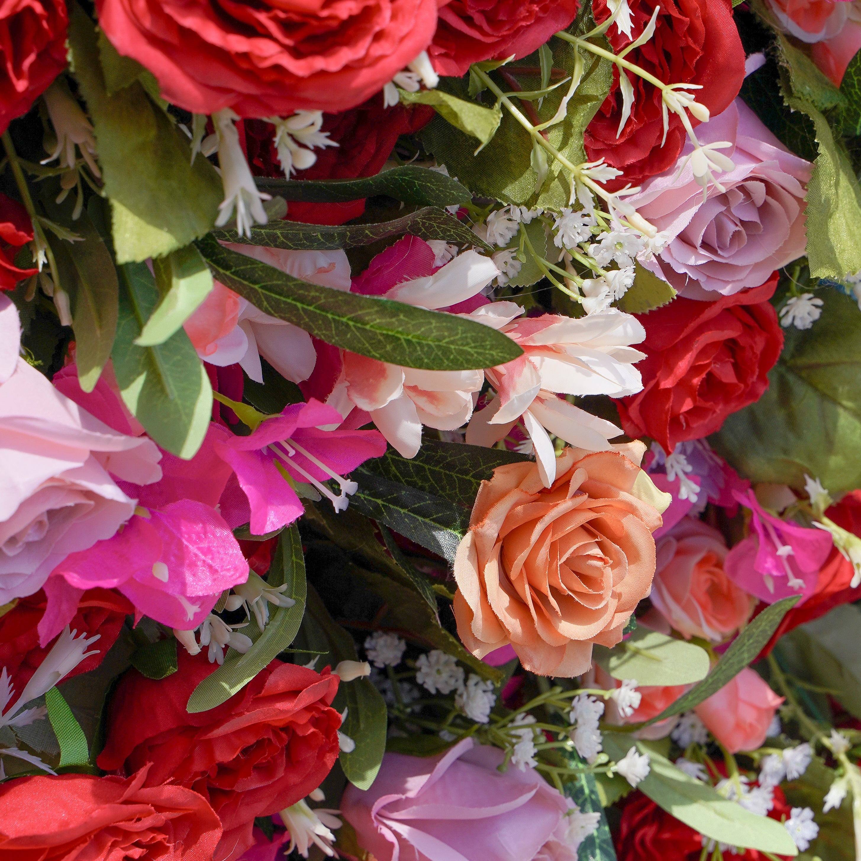 NooZay：7D 2025 Fabric Artificial rolling up curtain flower wall