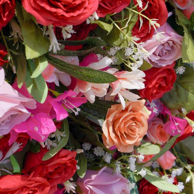 NooZay：7D 2025 Fabric Artificial rolling up curtain flower wall