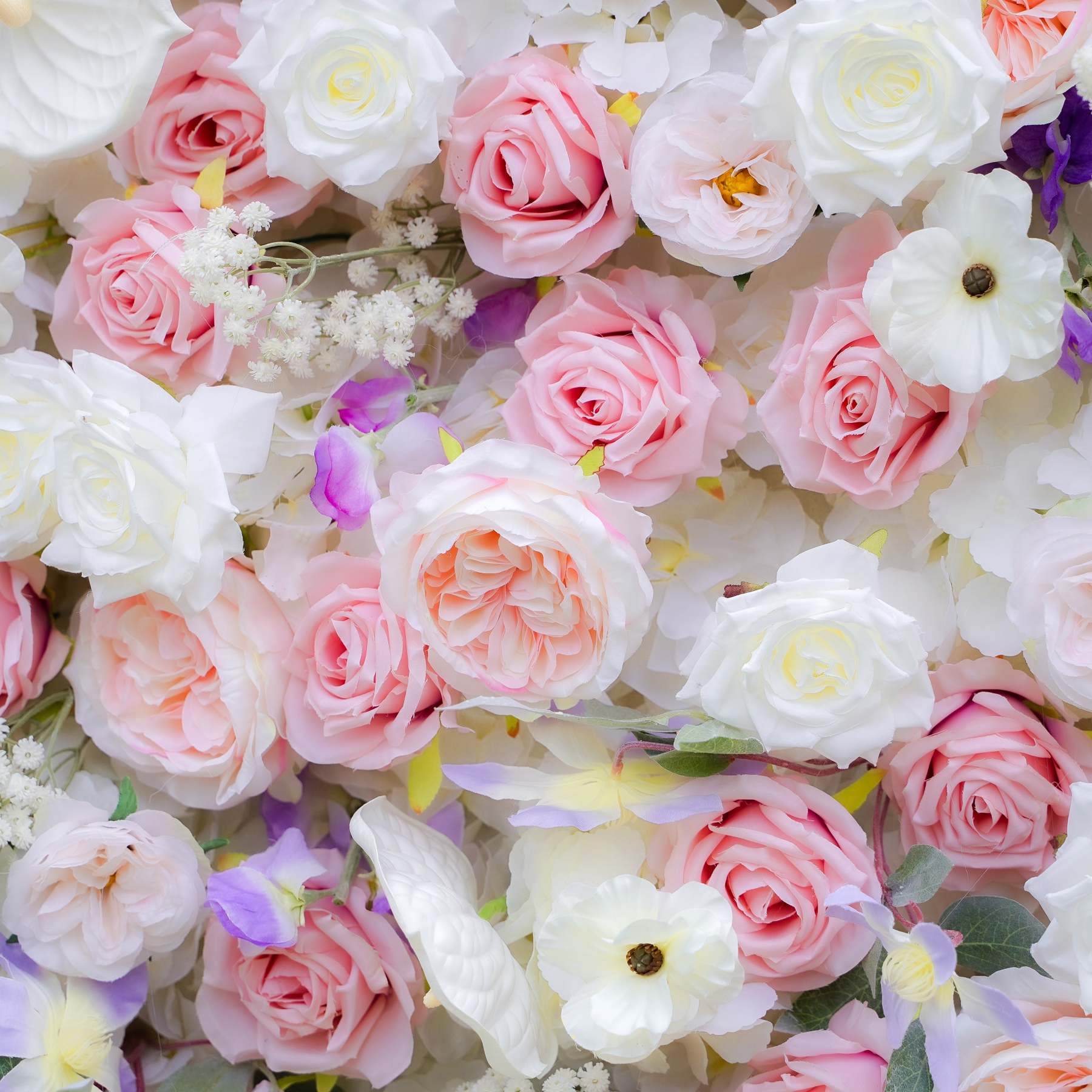 Rosalind：7D Fabric Artificial rolling up curtain flower wall