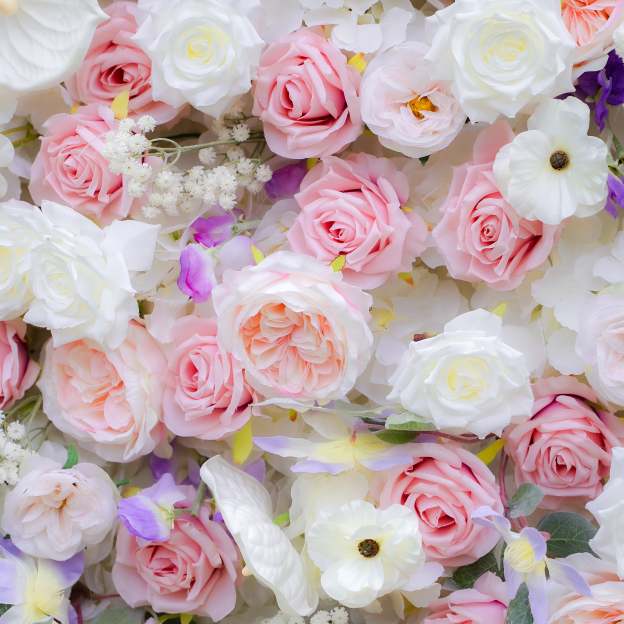 Rosalind：7D Fabric Artificial rolling up curtain flower wall