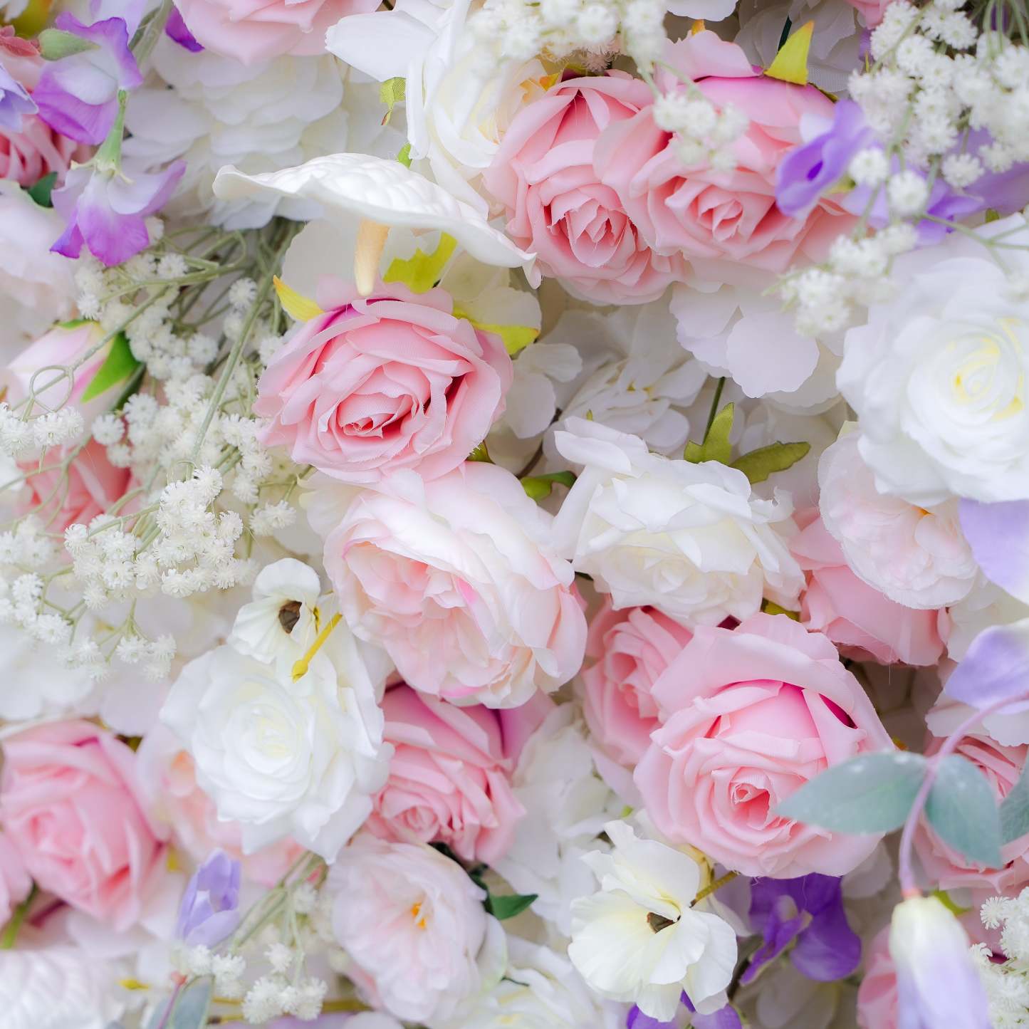 Rosalind：7D Fabric Artificial rolling up curtain flower wall