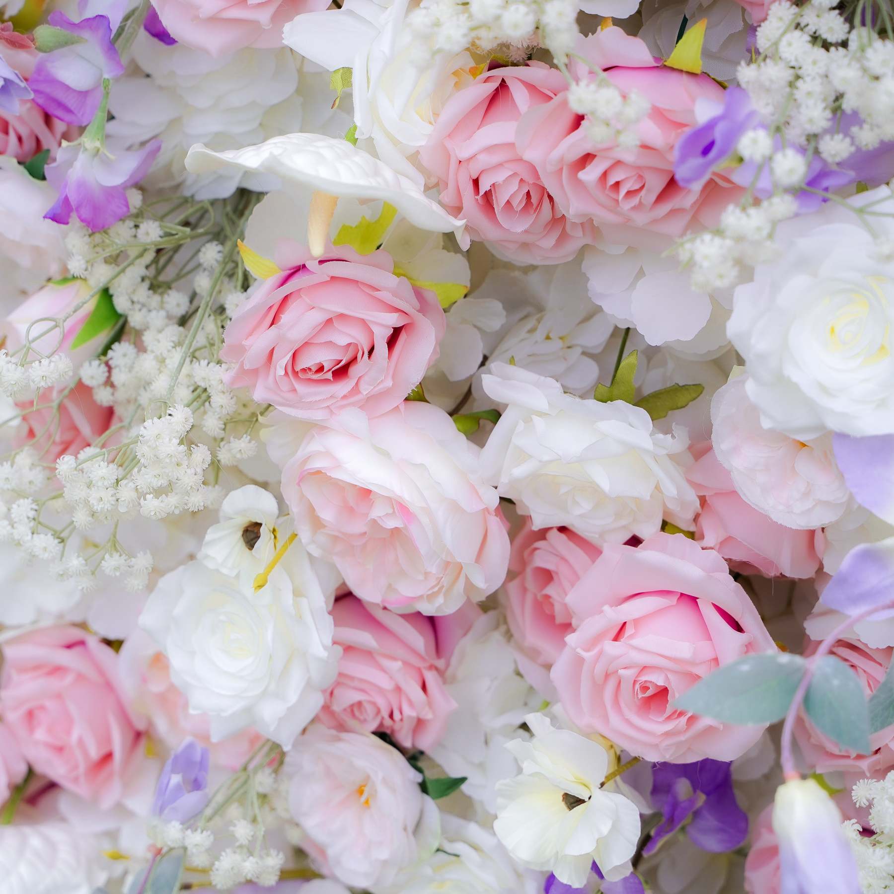 Rosalind：7D Fabric Artificial rolling up curtain flower wall