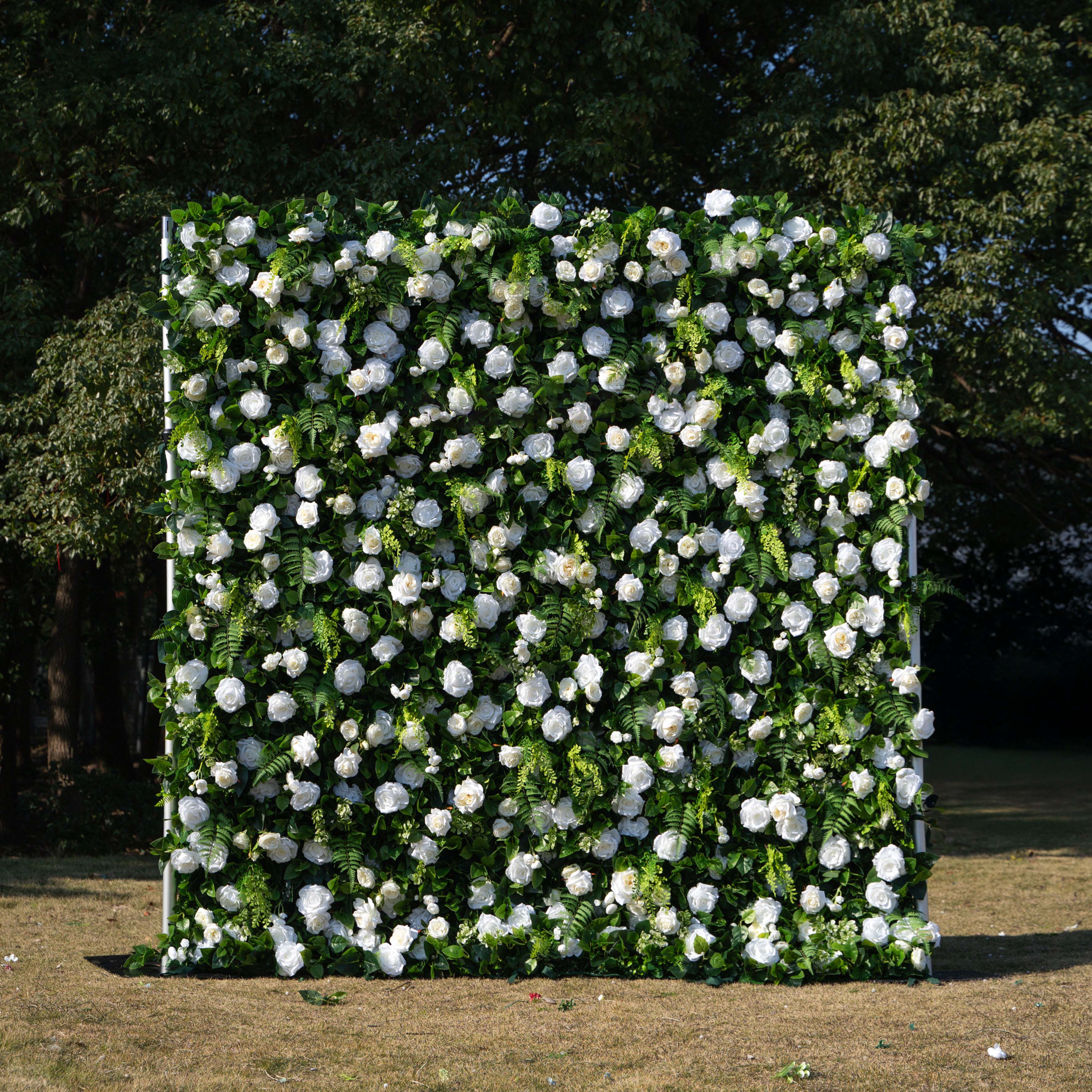 Sanna：5D Fabric Artificial rolling up curtain flower wall