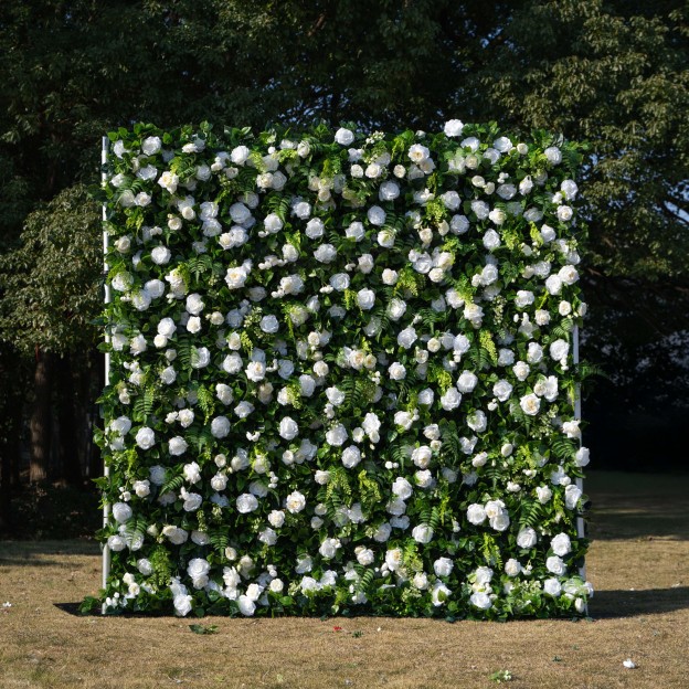 Sanna：5D Fabric Artificial rolling up curtain flower wall