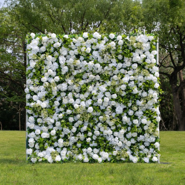 Sava：3D Fabric Artificial rolling up curtain flower wall