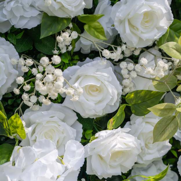 Sava：3D Fabric Artificial rolling up curtain flower wall