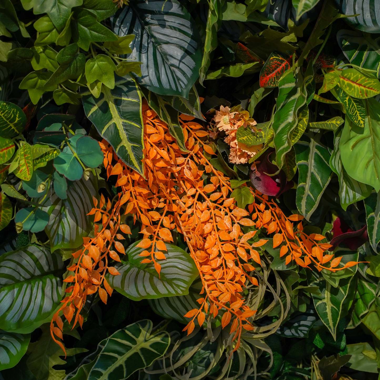 Shelley：7D Fabric Artificial rolling up curtain flower wall