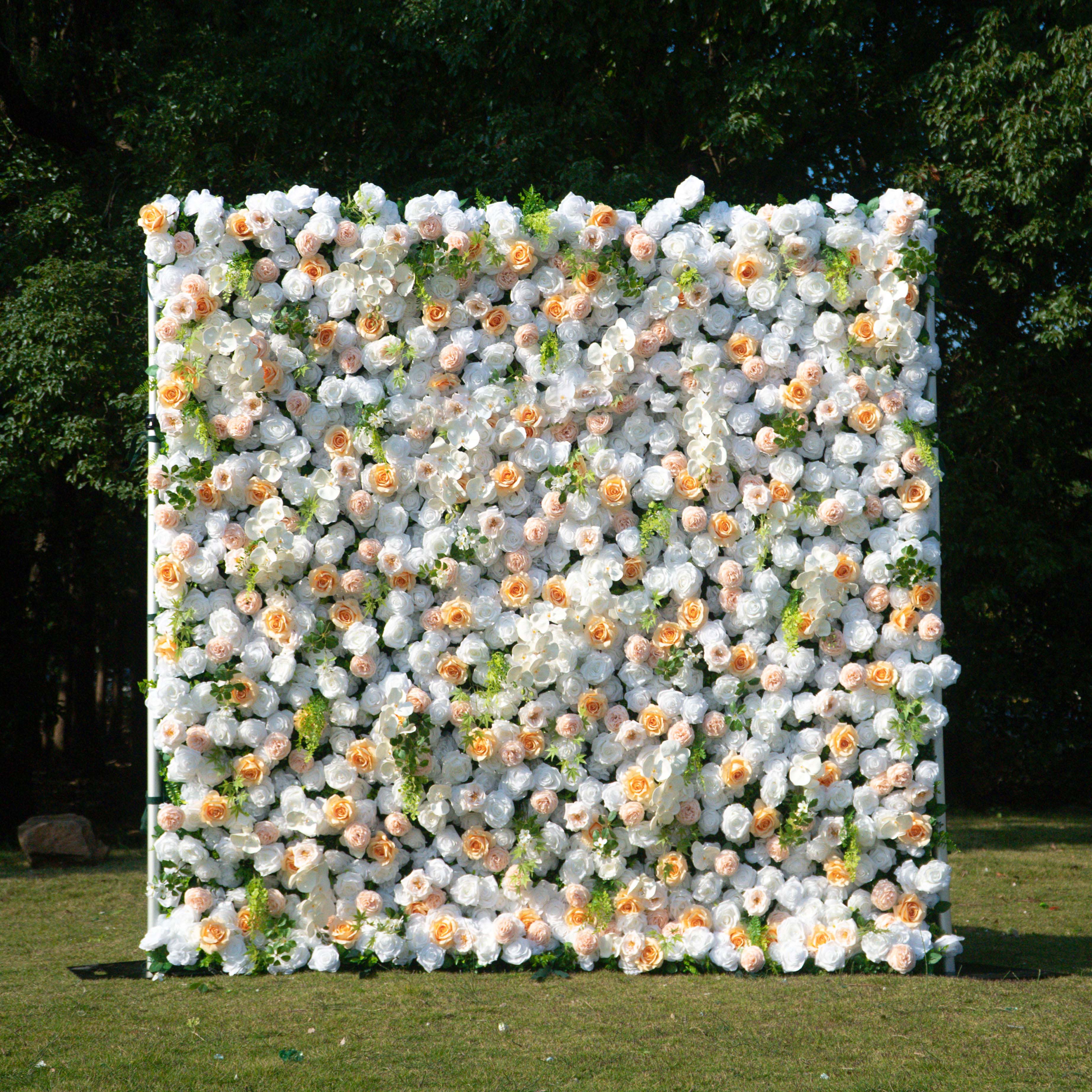 Sweetie：5D Fabric Artificial rolling up curtain flower wall