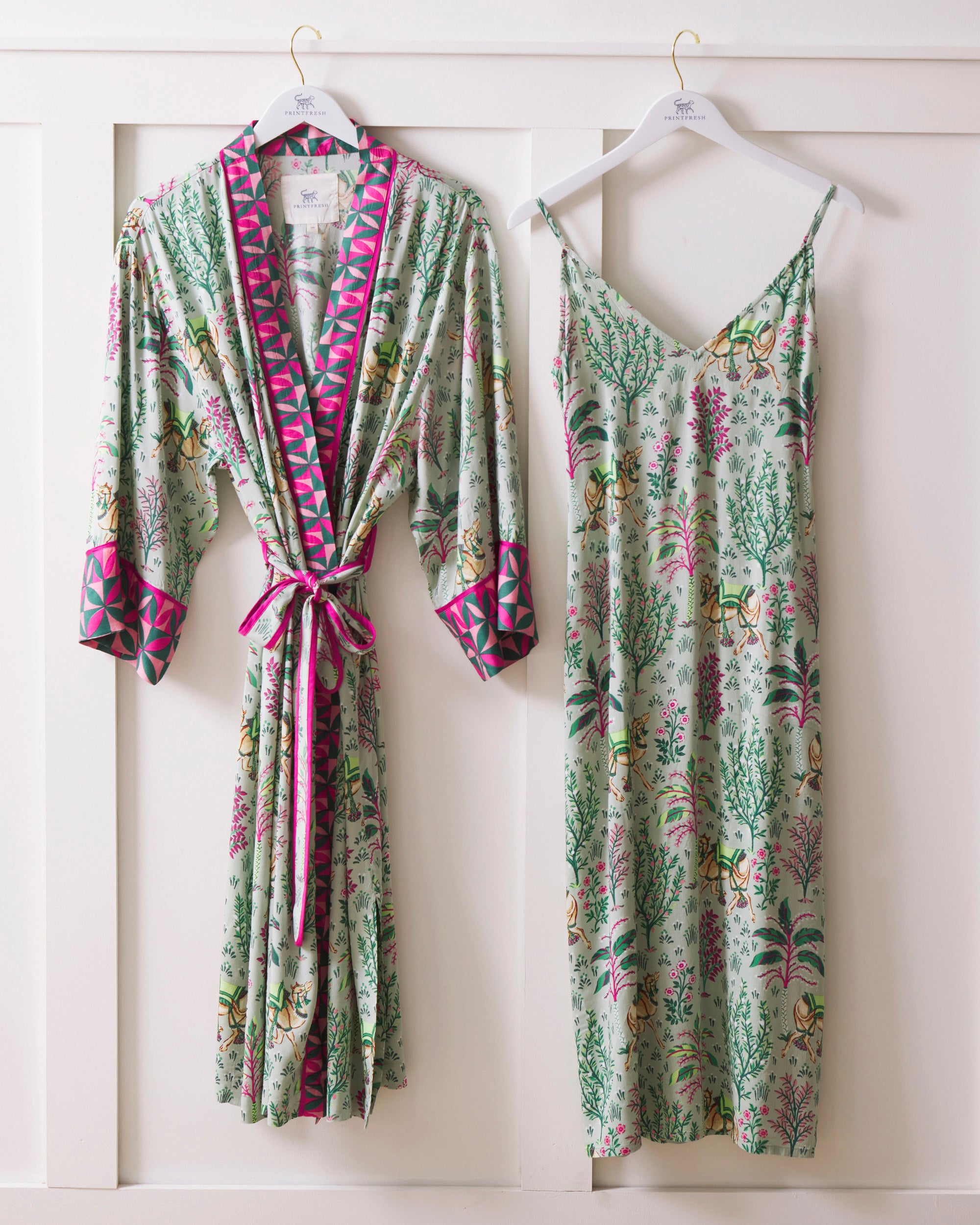 Camel's Courtyard - Eco Satin Chic to Sleep Nightie and Eco Satin Robe ...