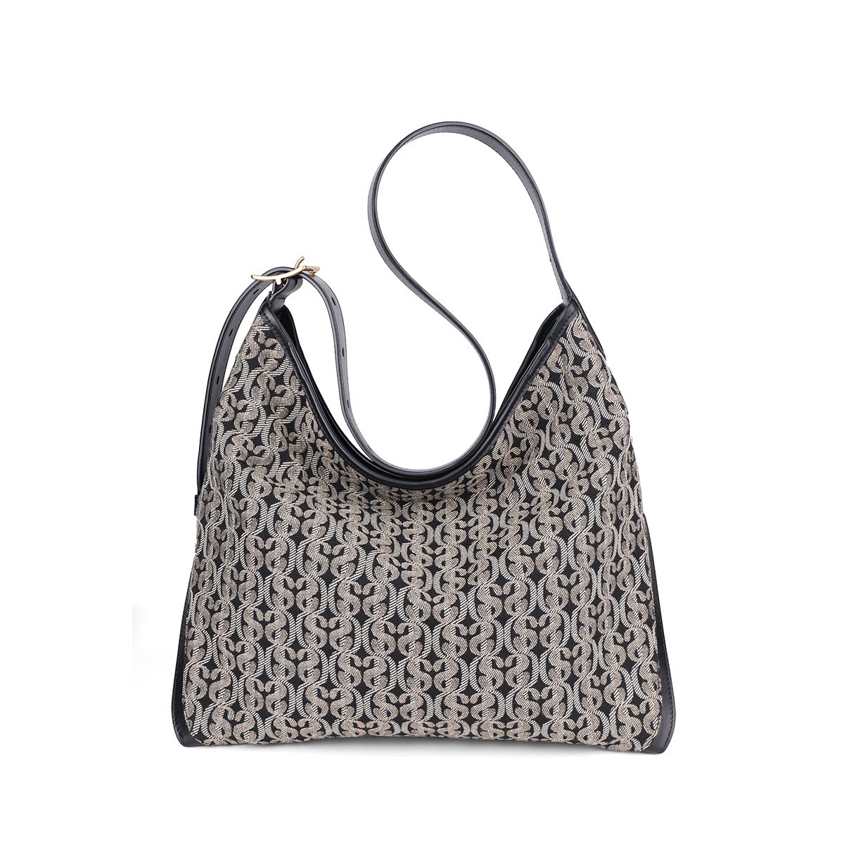 All-match, fashionable and classic SD monogram Hobo bag, available for single-shoulder or crossbody carrying. 