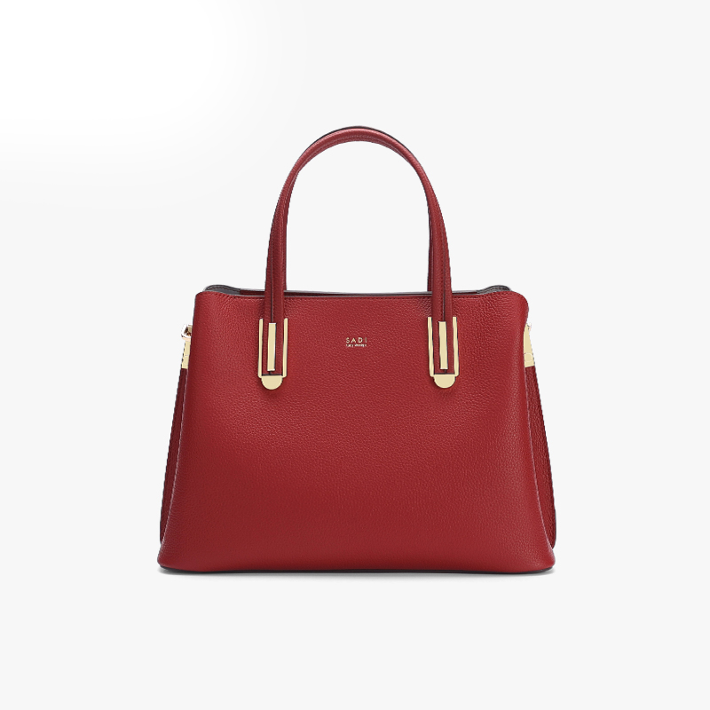 All-match and stylish classic lady's shoulder and handheld mother's bag with litchi grain pattern 