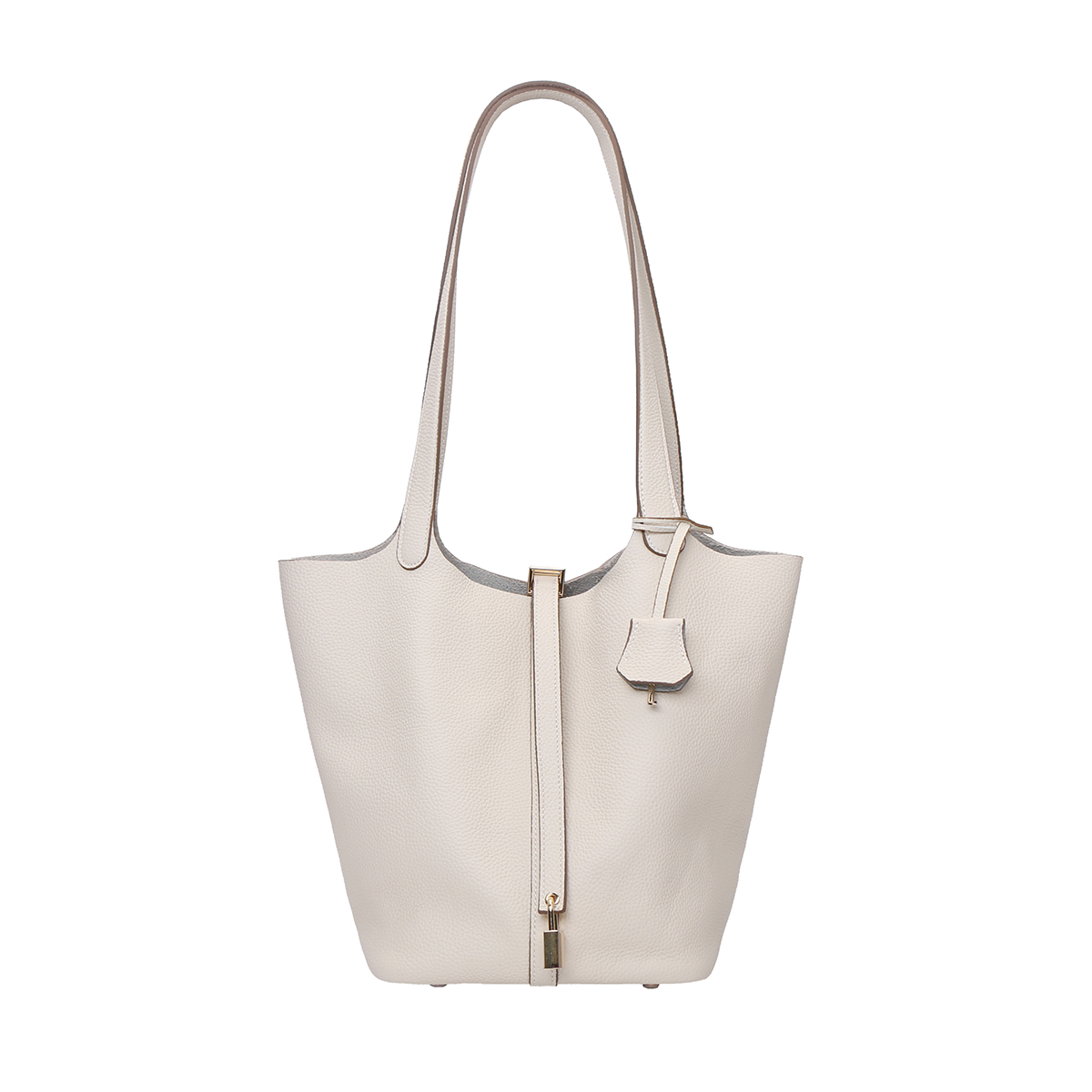 Shopping basket style single-shoulder handbag