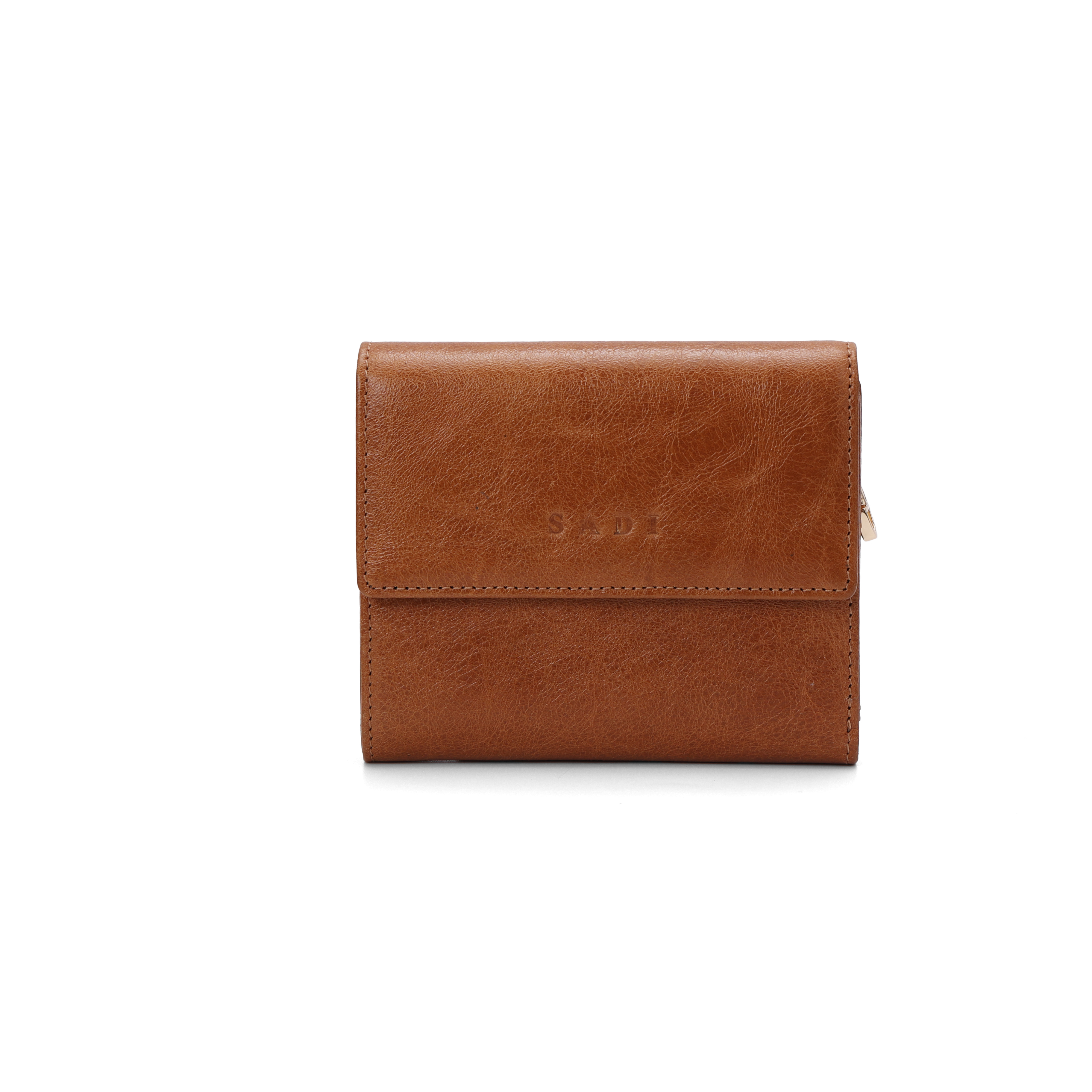 Short, triple-fold wallet, vintage and portable, for ladies 