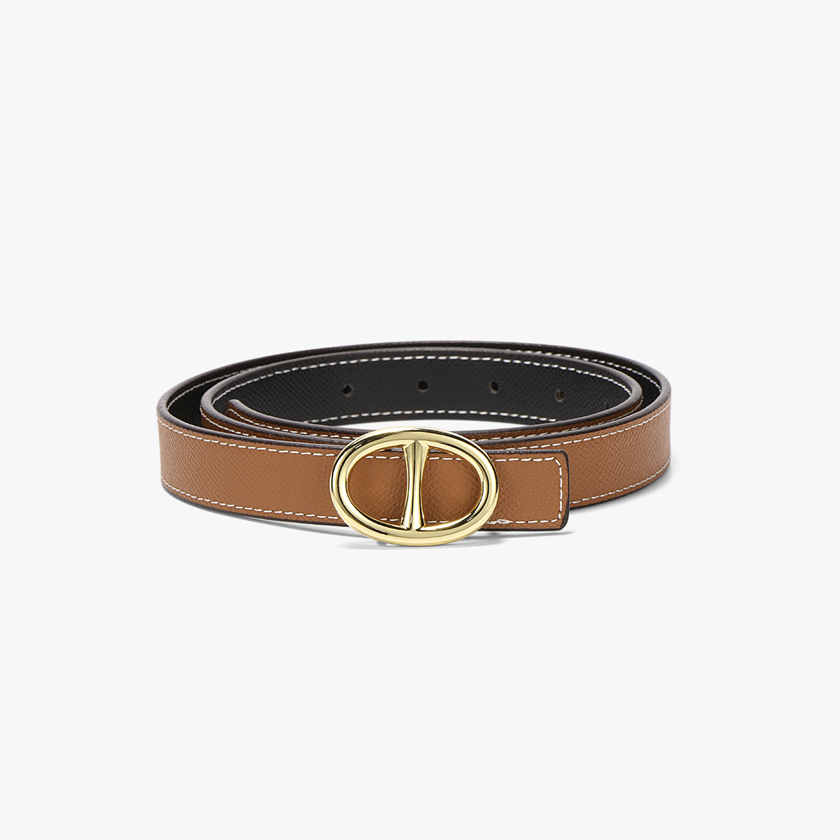 Ladies' all-match and fashionable belt with a pig nose buckle