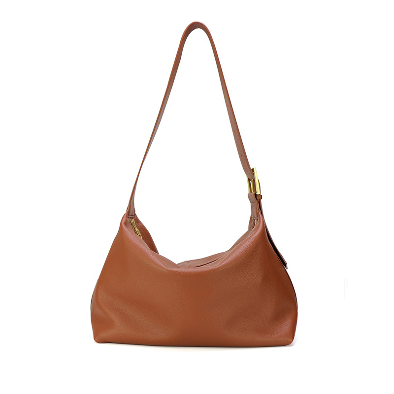 Top-grain cowhide crossbody bag