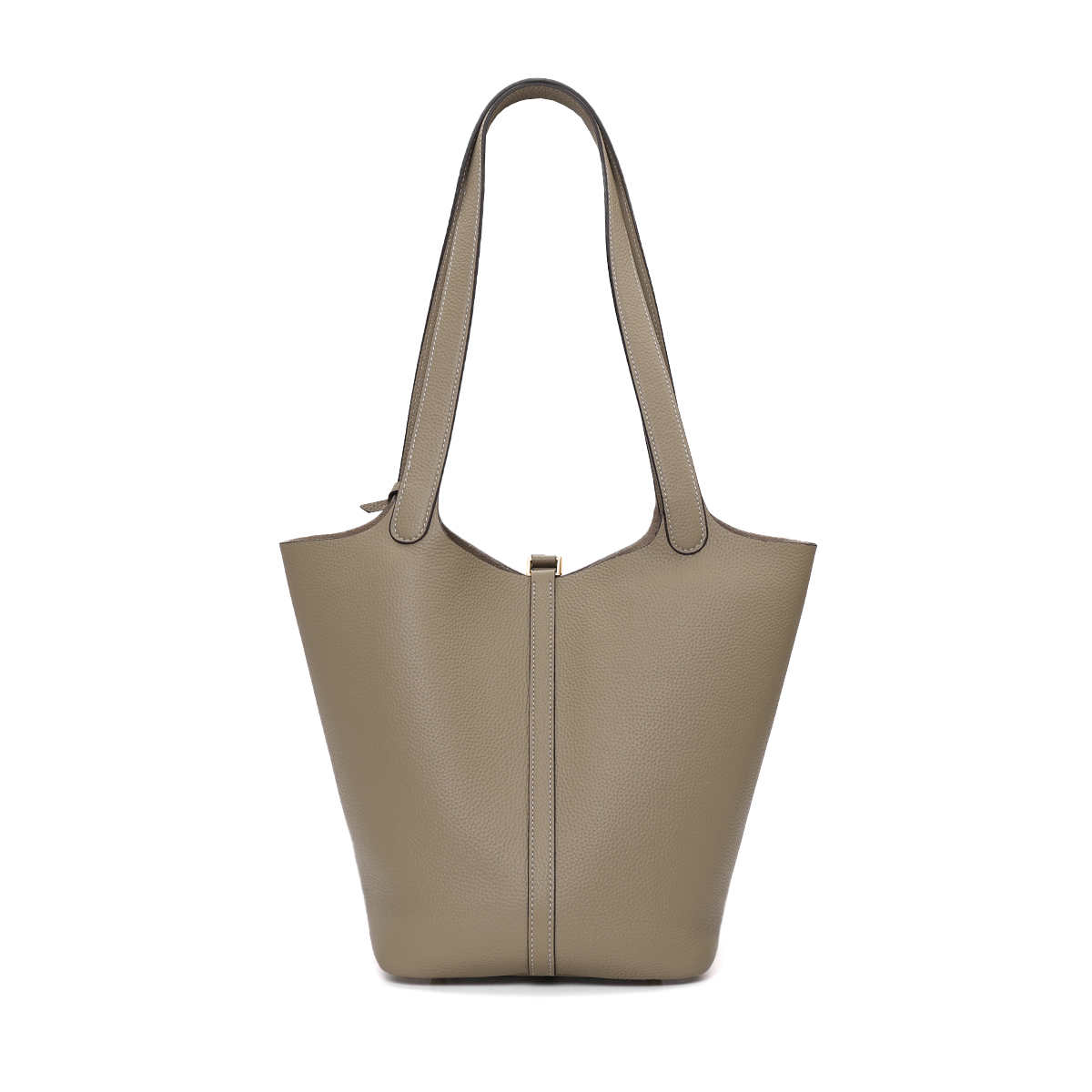 Shopping basket style single-shoulder handbag