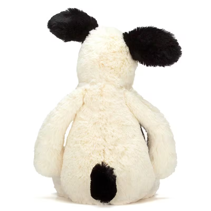 Bashful Puppy Soft Toy, Medium, Black/Cream