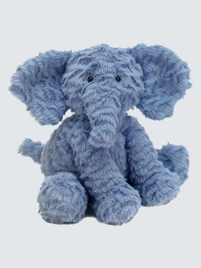 Fuddlewuddle Elephant Baby Soft Toy, Blue