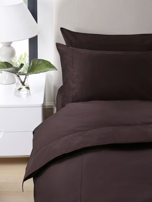 500 Thread Count Supima Satin Fitted Sheet, Chocolate