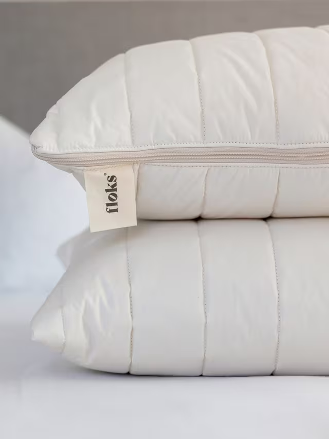 Luxury Quilted Wool King Size Pillow, Soft