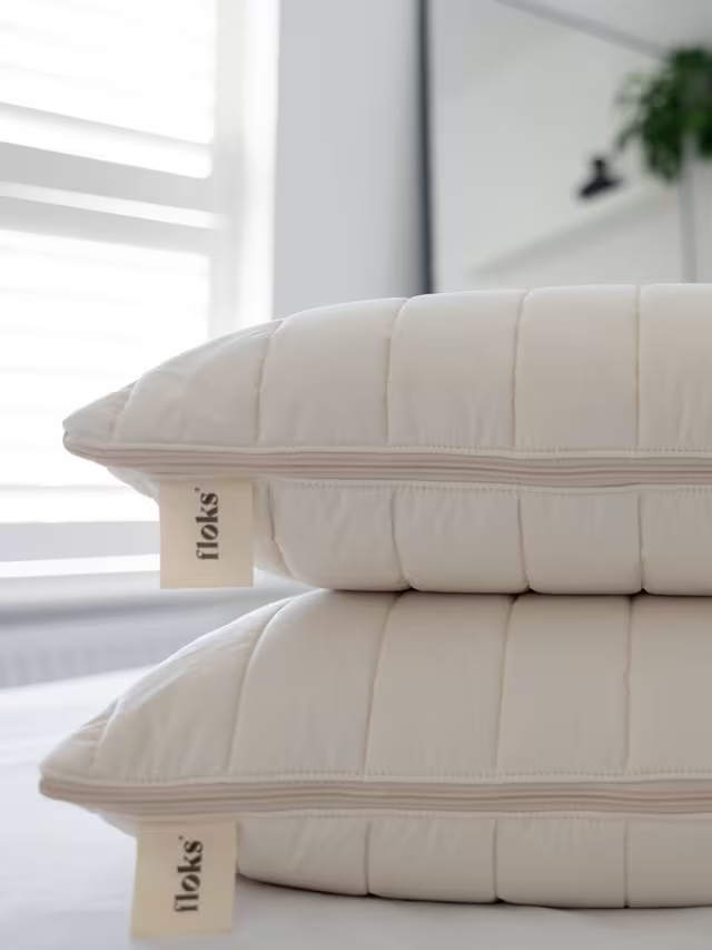 Luxury Quilted Wool King Size Pillow, Soft