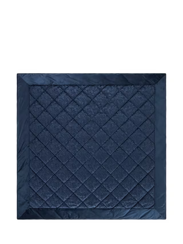 Barley Quilted Bedspread, Navy