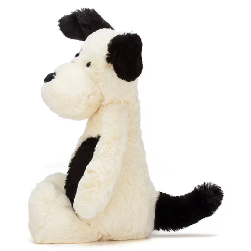 Bashful Puppy Soft Toy, Medium, Black/Cream