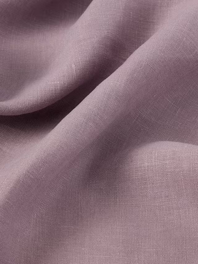 Linen Blend Fitted Sheet, Elderberry