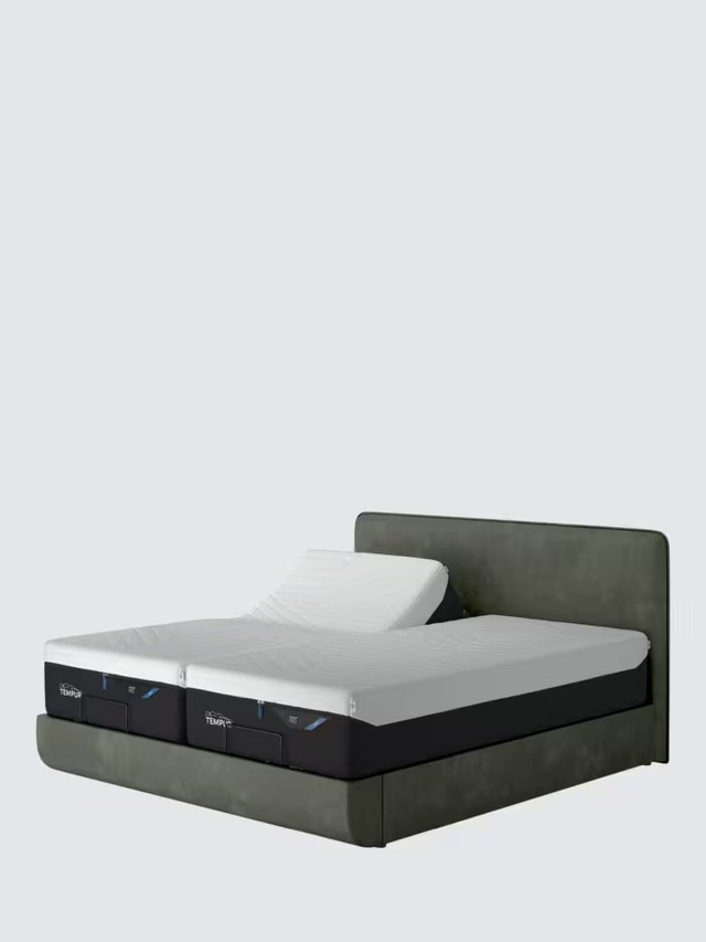 Arc™ Adjustable Disc Upholstered Bed Frame, Super King Size, Dark Green