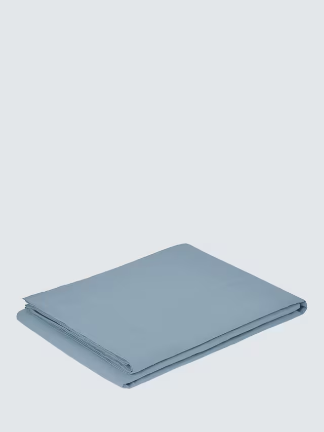Linen Flat Sheet, Dusk Blue