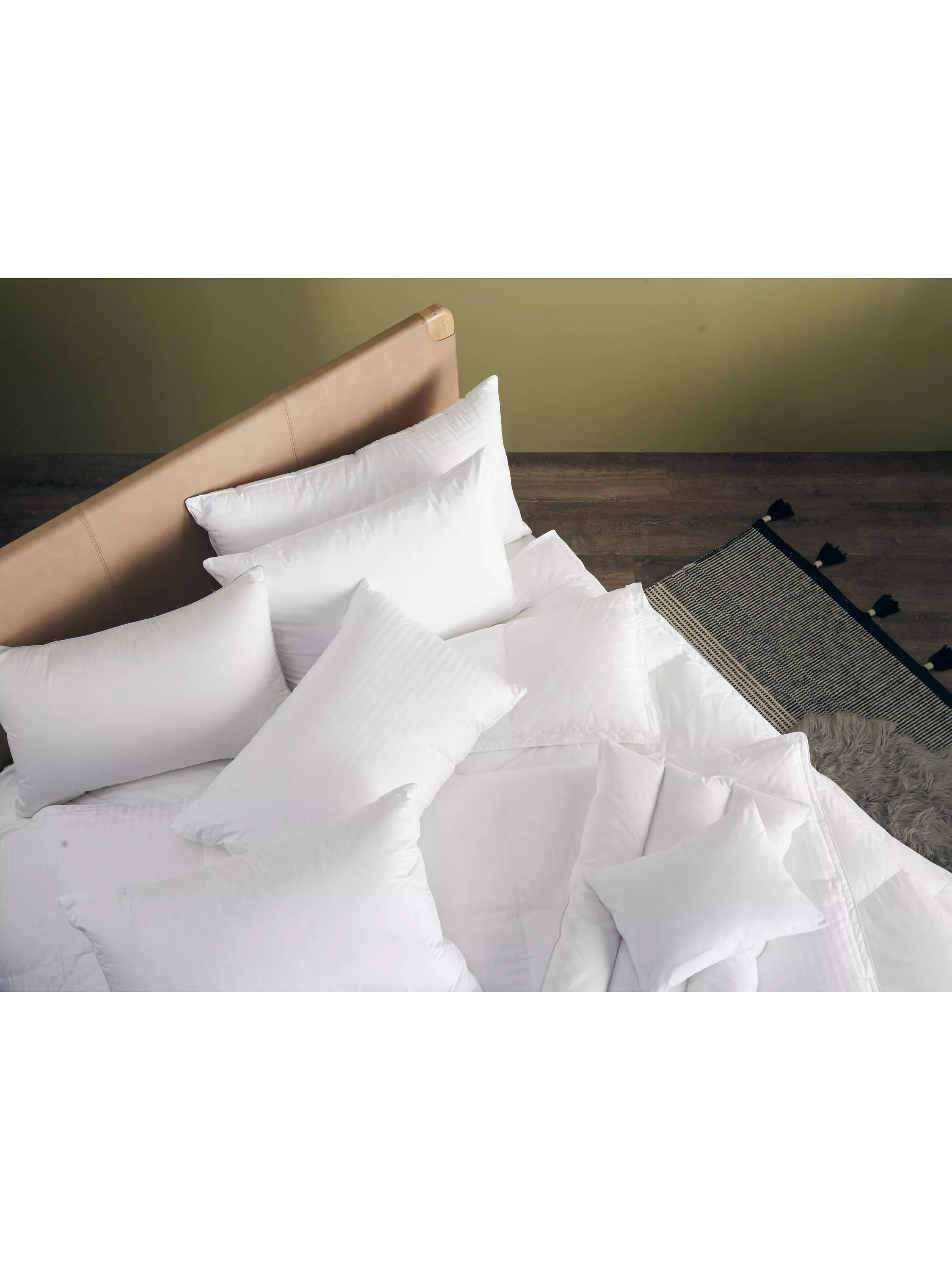 Natural Collection Supreme Goose Down with Goose Feather Core Pillow, Firm (5)