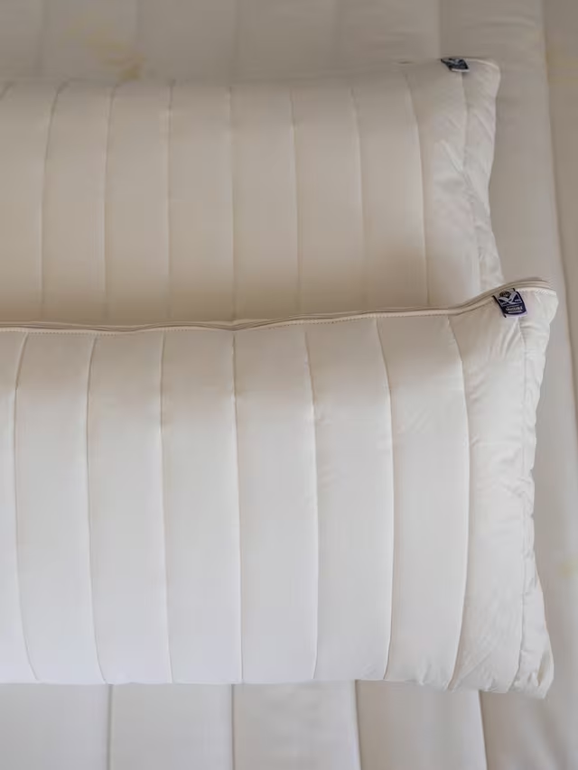 Luxury Quilted Wool King Size Pillow, Soft