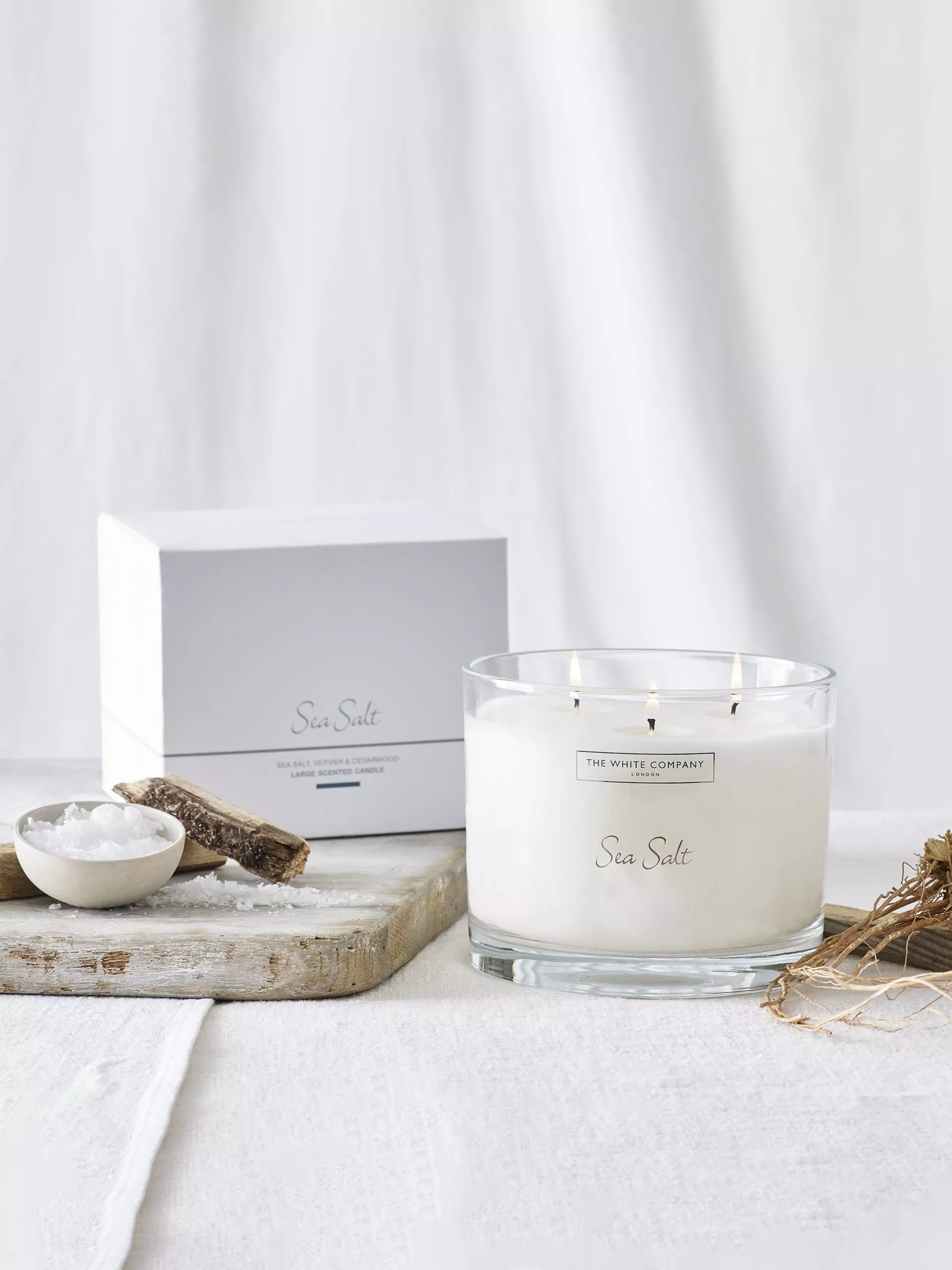 Sea Salt 3 Wick Scented Candle, 770g