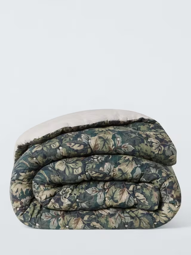 Giardino Linen Blend Quilted Bedspread, Green