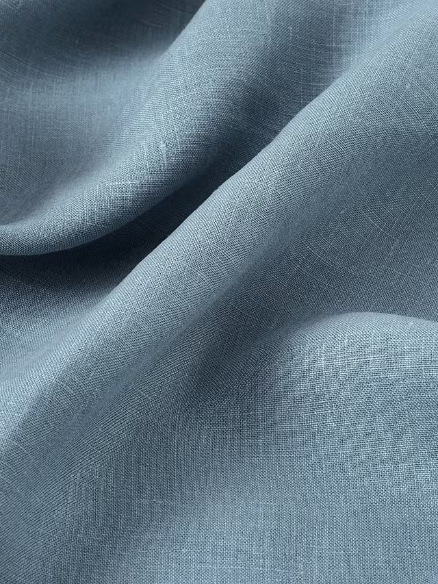 Linen Flat Sheet, Dusk Blue