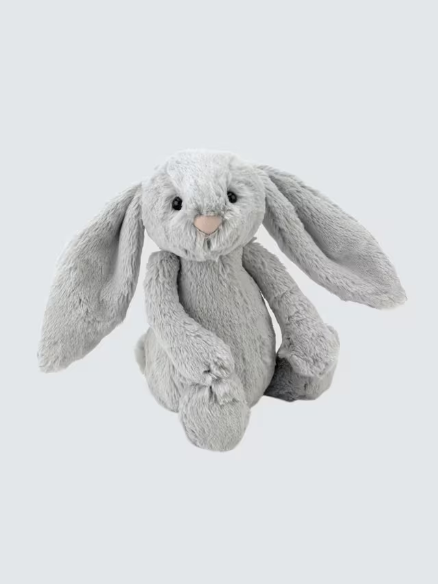 Bashful Bunny Soft Toy, Silver