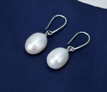 E27-B 8-9mm Nature Fresh Water Pearl Earrings