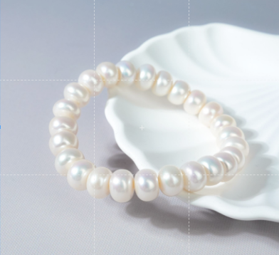 STK1101-18 10-11mm Nature Fresh Water Pearl Bracelet