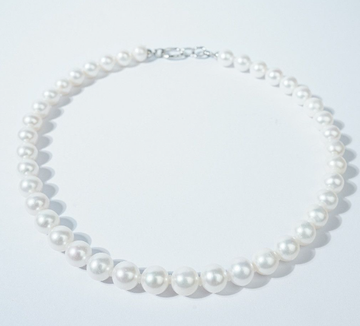 SA031 11-12mm  Nature Fresh Water Pearl Necklace