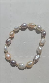 SP039 9-10mm  Nature Fresh Water Pearl bracelet