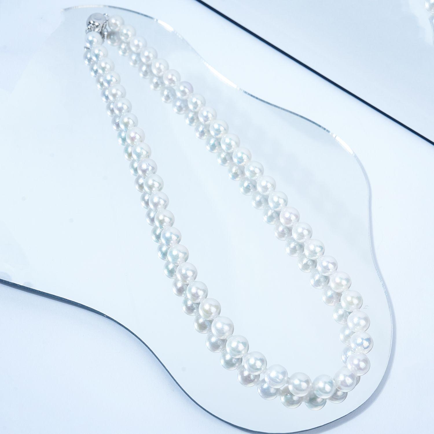 JY022-45 8-9mm Pearl Necklace fresh water pearls for birthday/anniversary/holiday /retirement/ graduation presents