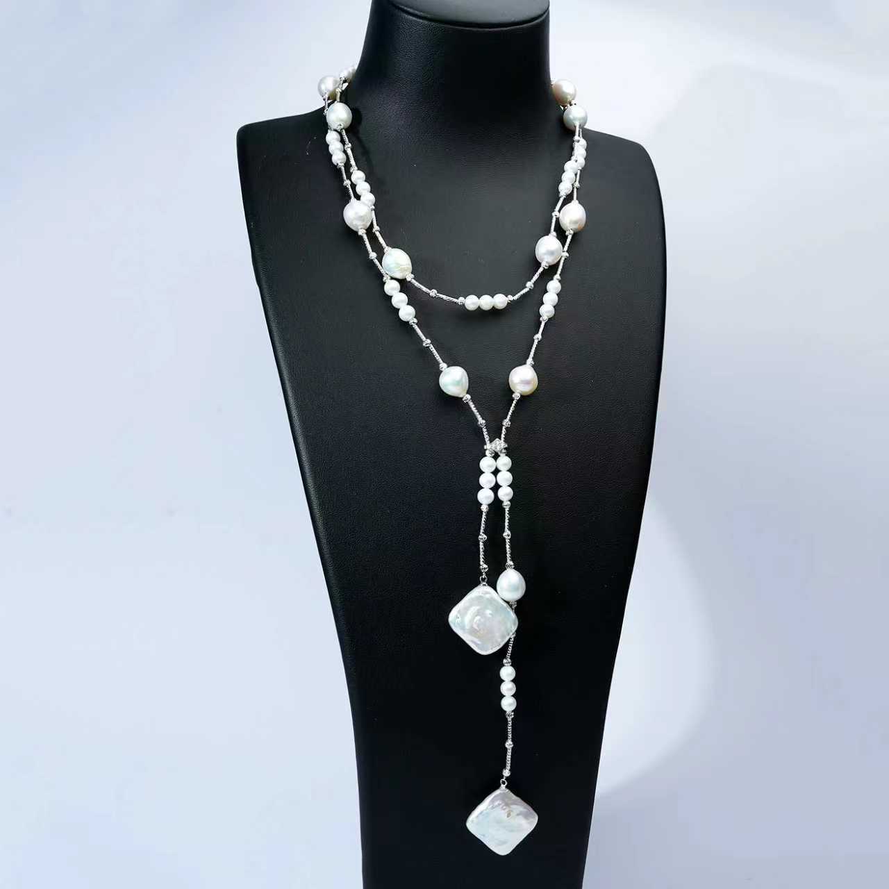 SYA099-109 5.5-20mm  Nature Fresh Water Pearl Necklace