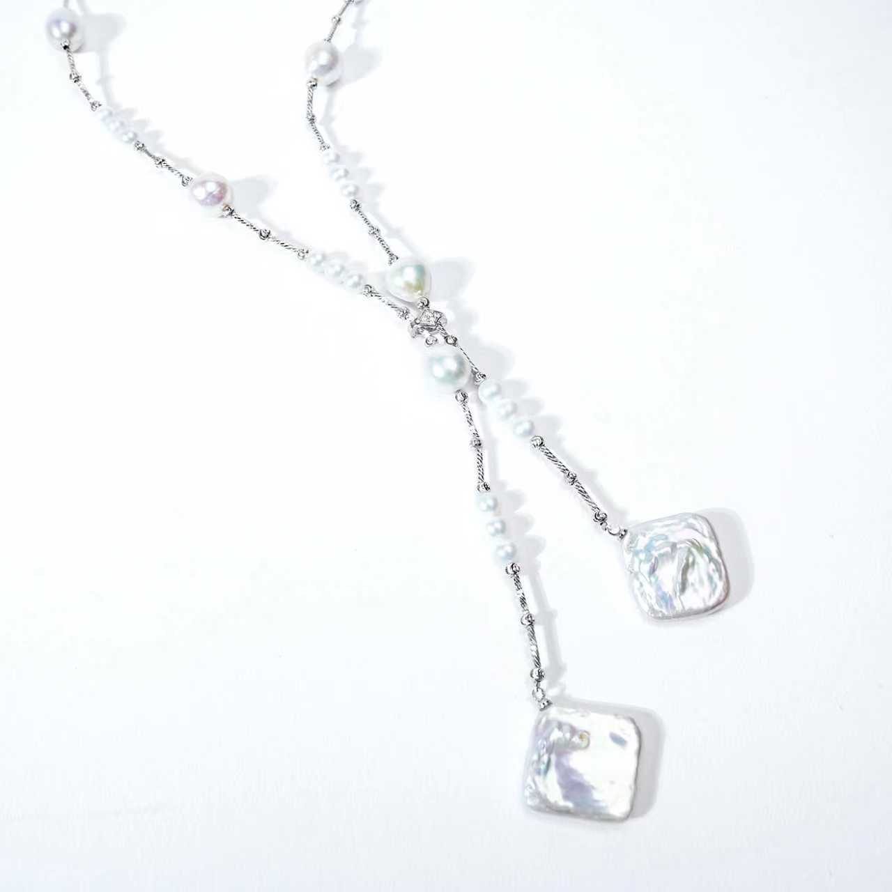 SYA099-109 5.5-20mm  Nature Fresh Water Pearl Necklace