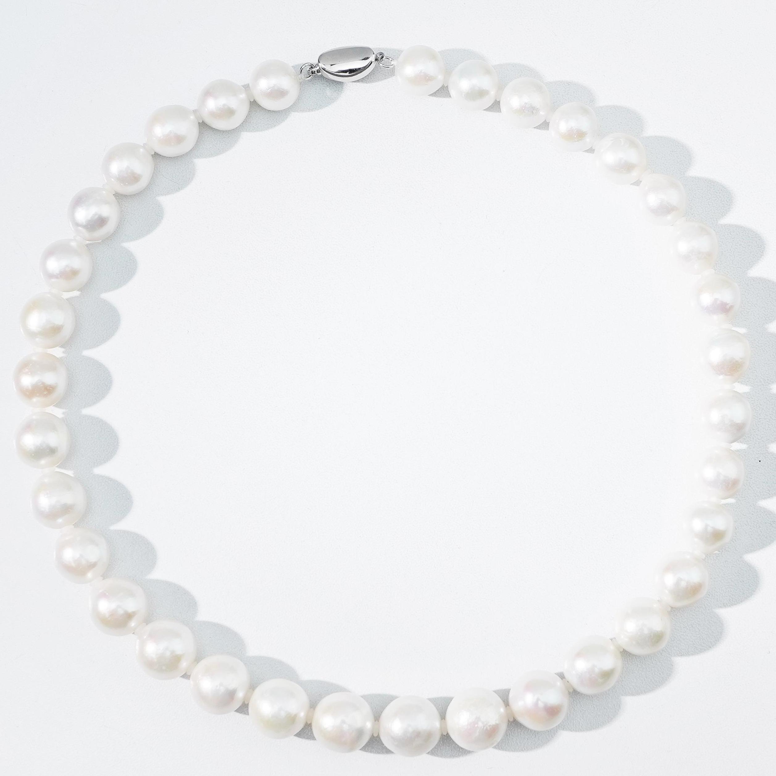 YA629-45 11-13mm Fresh Water Pearl Necklace Elegant Design for Casual & Formal Wear for birthday/anniversary/holiday /retirement/ graduation presents