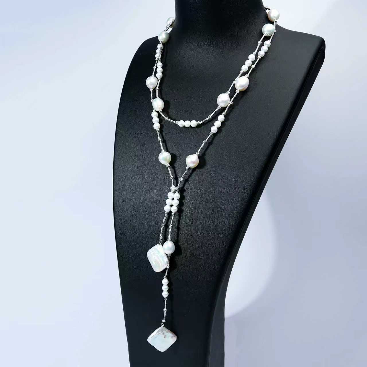SYA099-109 5.5-20mm  Nature Fresh Water Pearl Necklace
