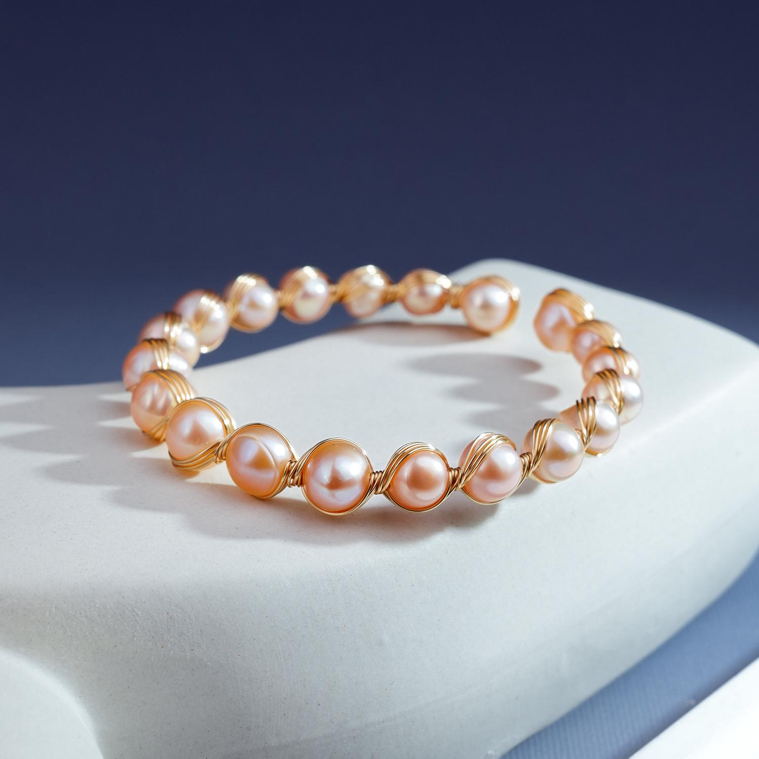 Flower Basket 7-8mm Pearl bracelet fresh water pearls