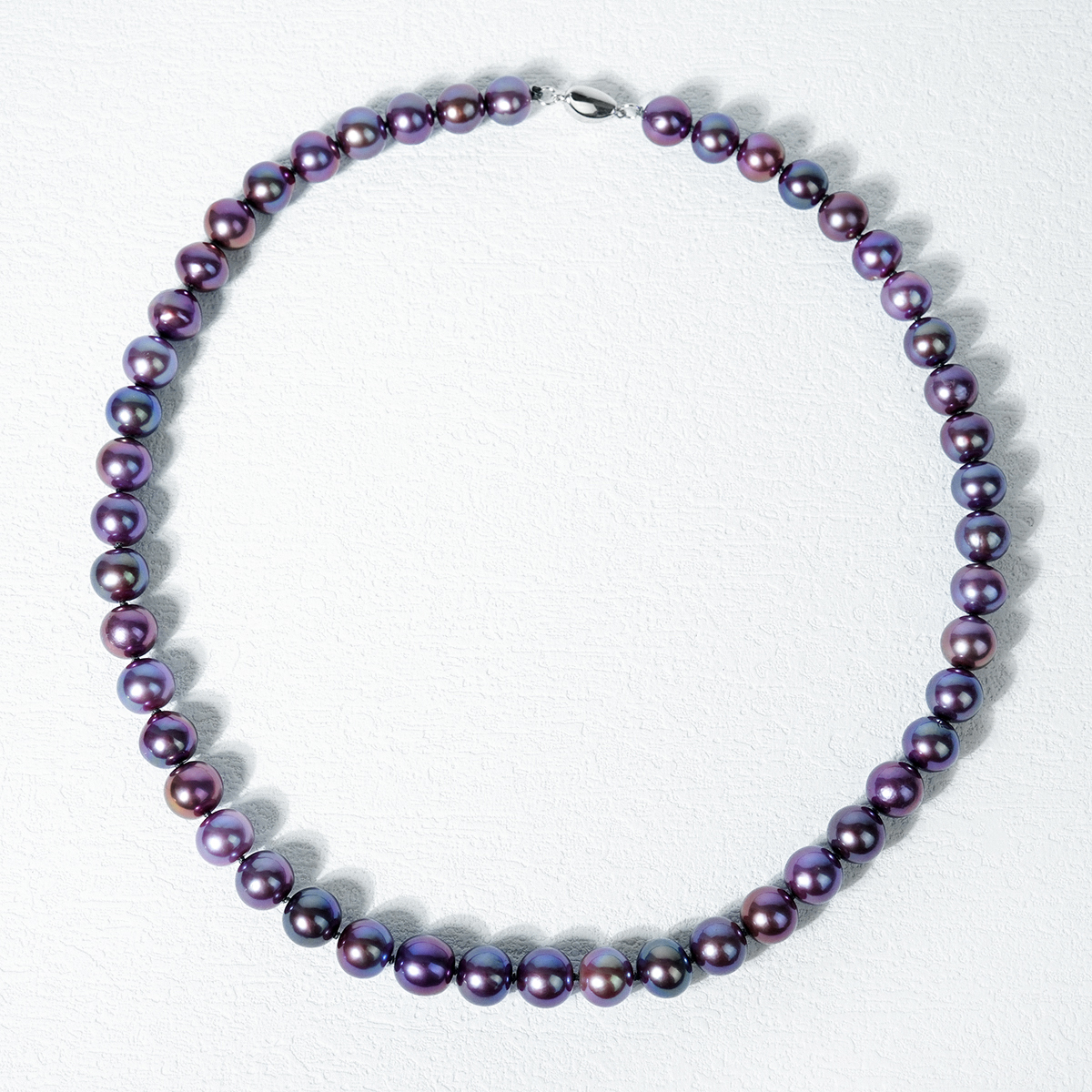 NYTK567-45 7.5-8.5mm Pearl Necklace fresh water pearl purple pearl