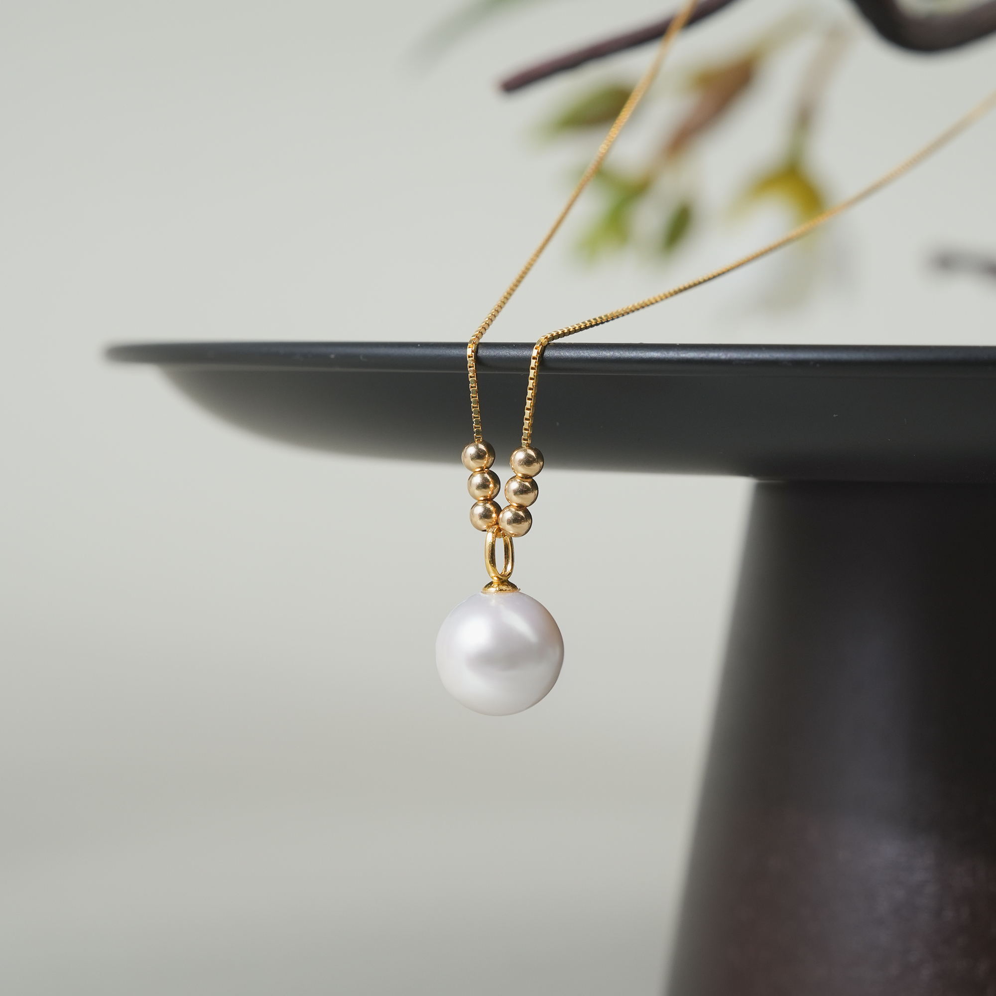 TKB80 9-10mm pearl pendant necklace