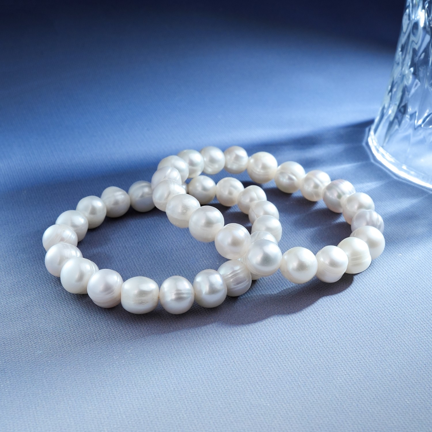 C84-19 9-10mm  Pearl Necklace fresh water pearls