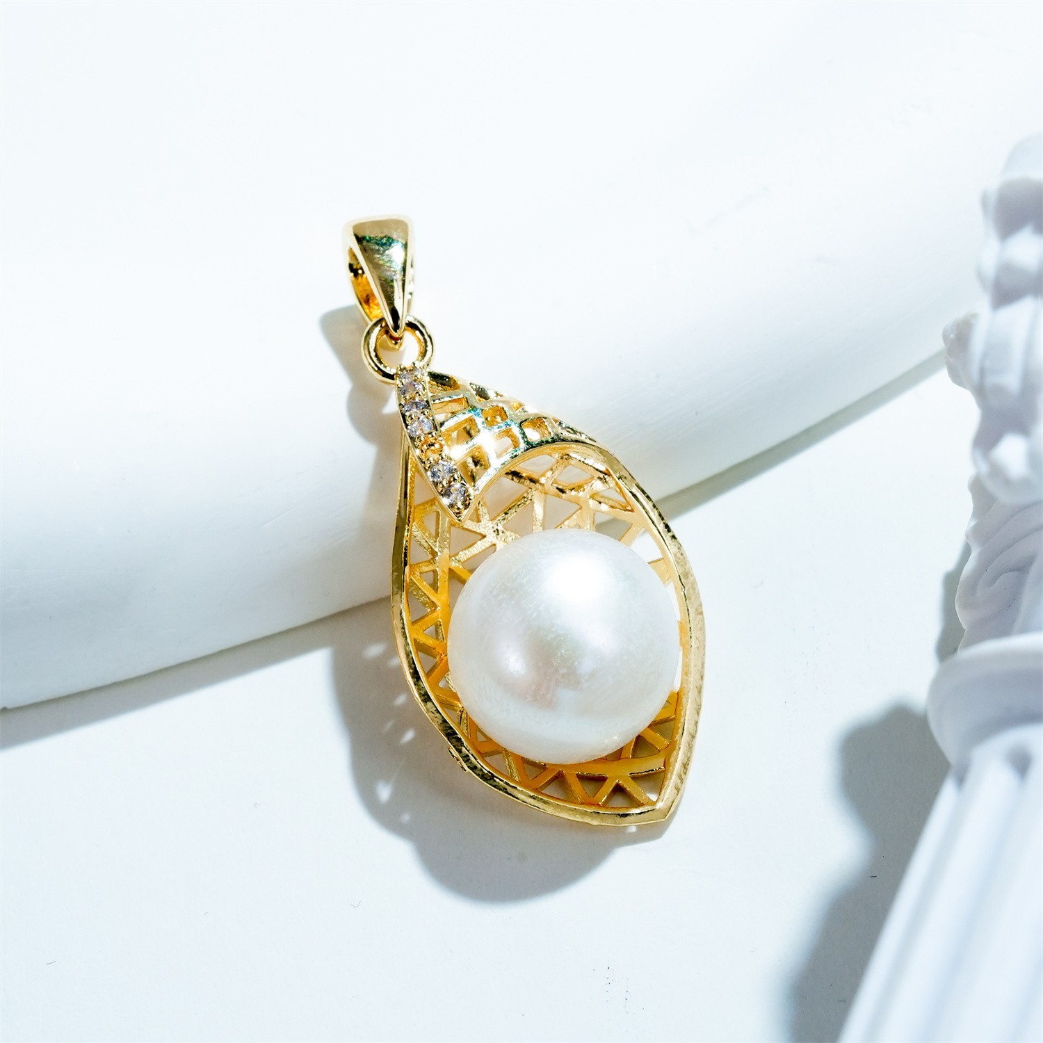 TKB78 12-13mm pearl pendant necklace